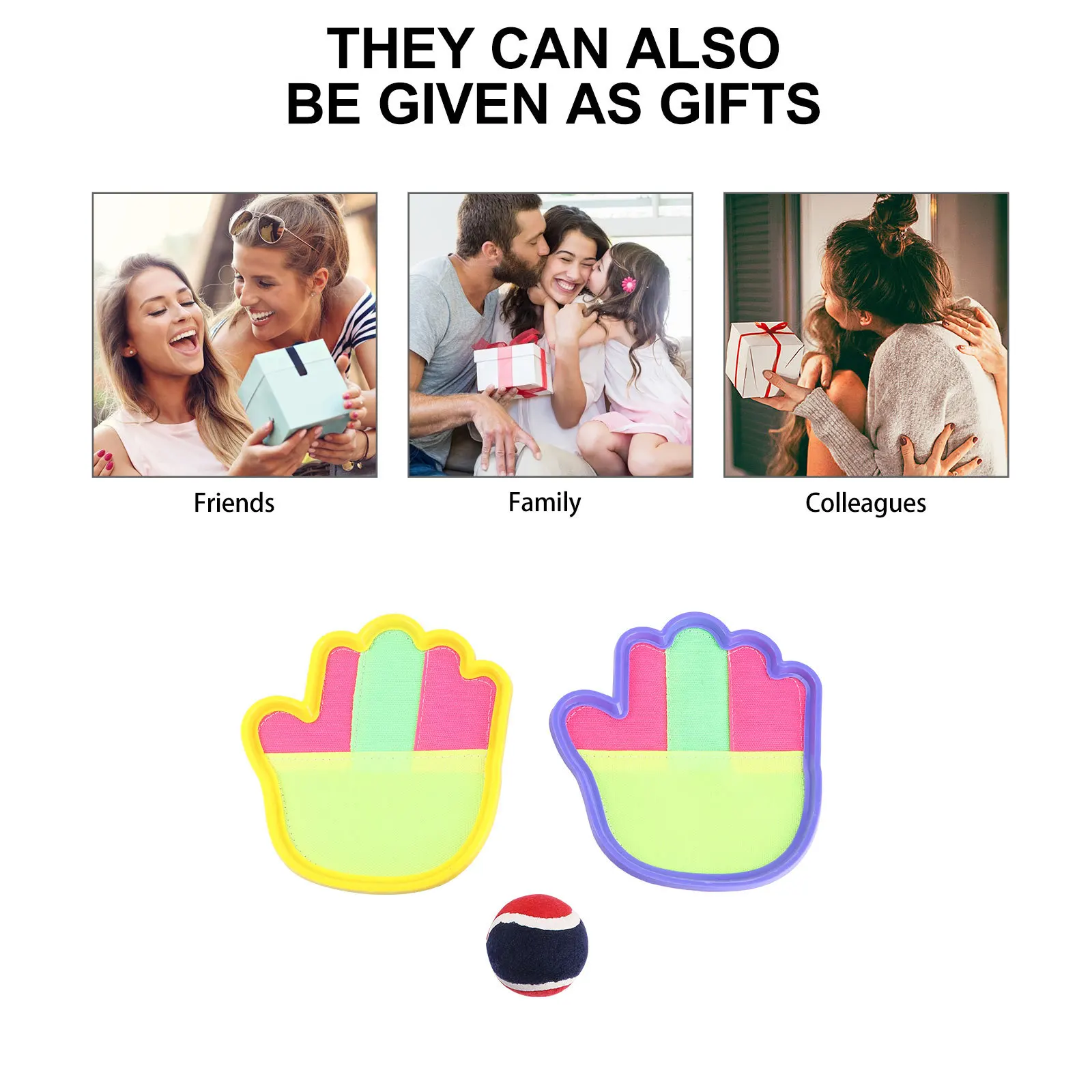 1 Satz 1 Satz Kinder-Saugnapf-Paddelspiel für 2 Spieler im Freien, Familienspaß, Fledermauswurf, Fangen, Sportballspiel, Tennisball