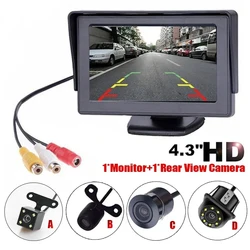 Monitor de marcha atrás para coche con cámara de visión trasera, Kit de cámara de respaldo, Monitor de coche, sistema de estacionamiento, Monitor de marcha atrás retrovisor