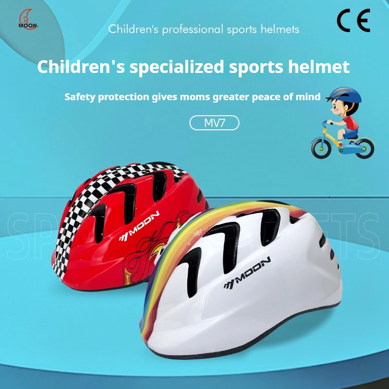 

Детский велосипедный шлем MOON — легкий детский велосипедный шлем для велосипеда, скейта и скутера — регулируемый молодежный шлем с вентиляционными отверстиями