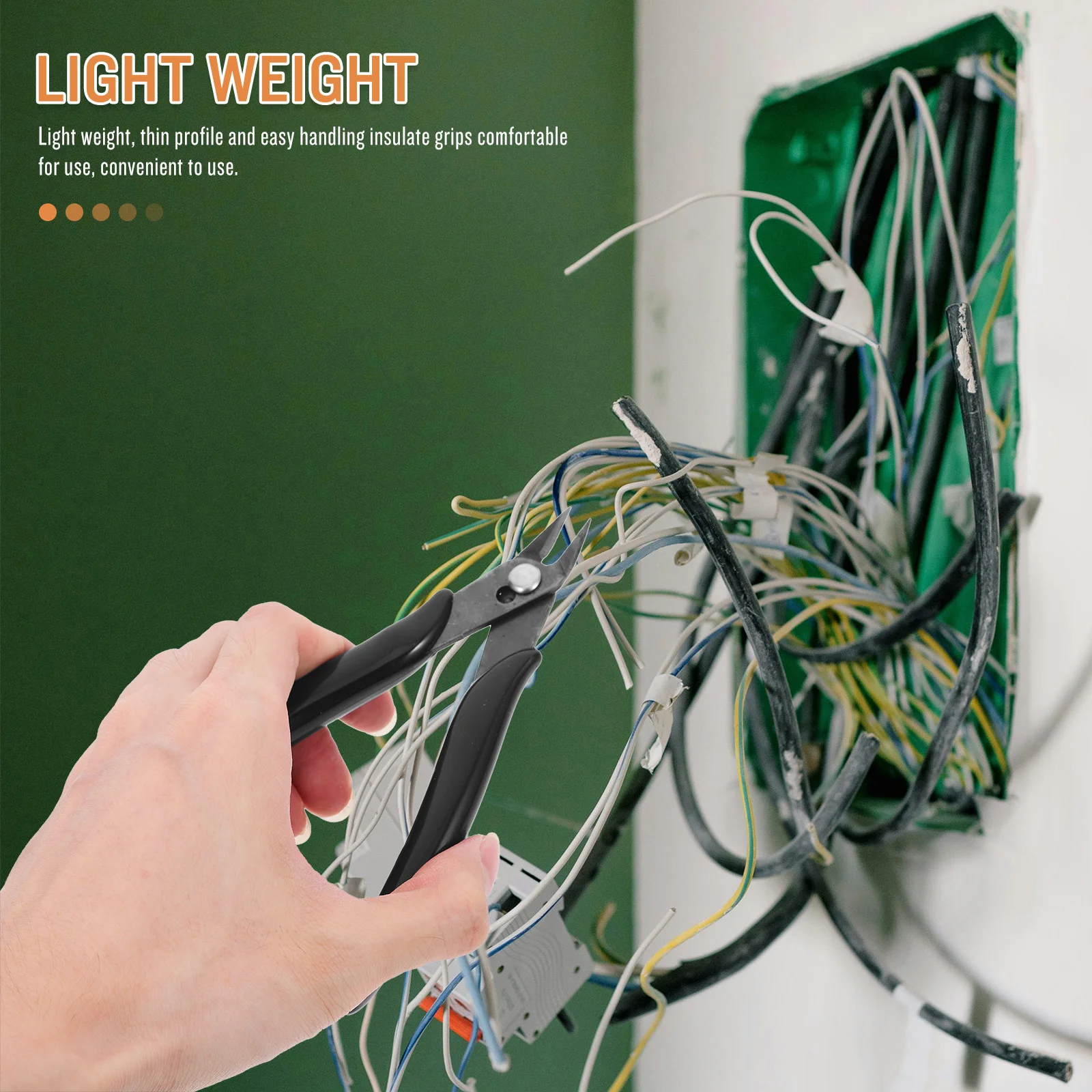 

127Mm Steel Wire Side Cutter Sharp Precision Nipper Hand Tool for Cutting Cables Electronic Components and Plastic Trimming