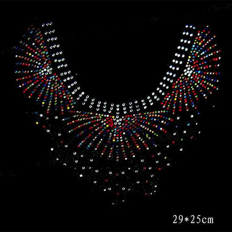 6pc/lot Fashion neckline Flower design hotfix rhinestone,heat transfer design iron on rhinestone motif,embellishment for the gar