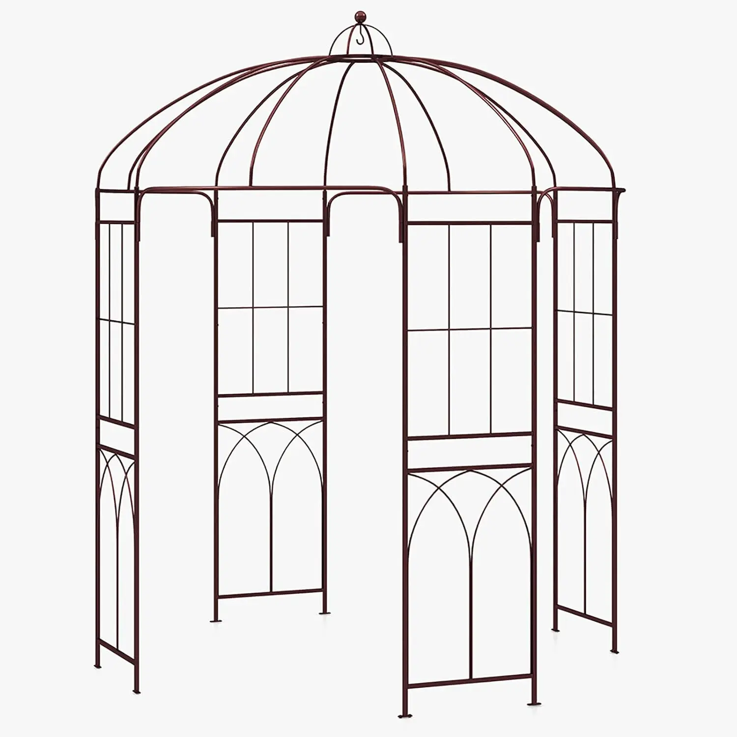 Metal Birdcage Shape Garden Arbor, 8.4' H x 7' W Heavy Duty Gazebo, Customized