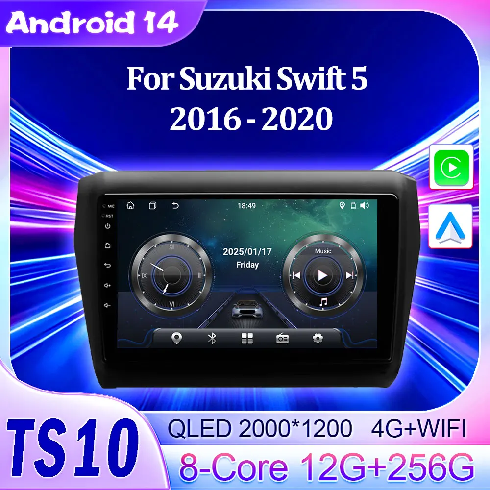 

Android 14 автоматический сенсорный экран для Suzuki Swift 5 2016-2020 авторадио умные автомобильные системы 2din Mirror Link RDS GPS навигация Wi-Fi