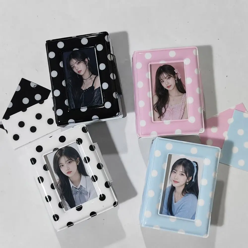 Portable Polka Dot Photo Album 40 Slots 3 Inch Photocard Binder Collectible Idol Picture Storage Book