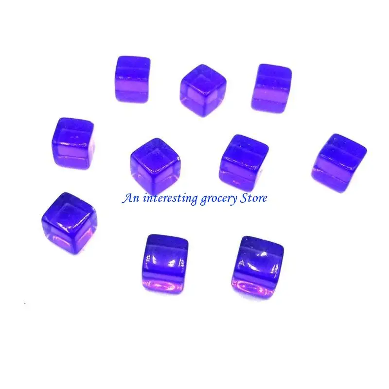 

652D 200Pcs 8mm Acrylic Dices Blank 6 Sided Dices Clear Role Playing Dices Puzzle Dices Toy Board Game Cube Party DIY Dices