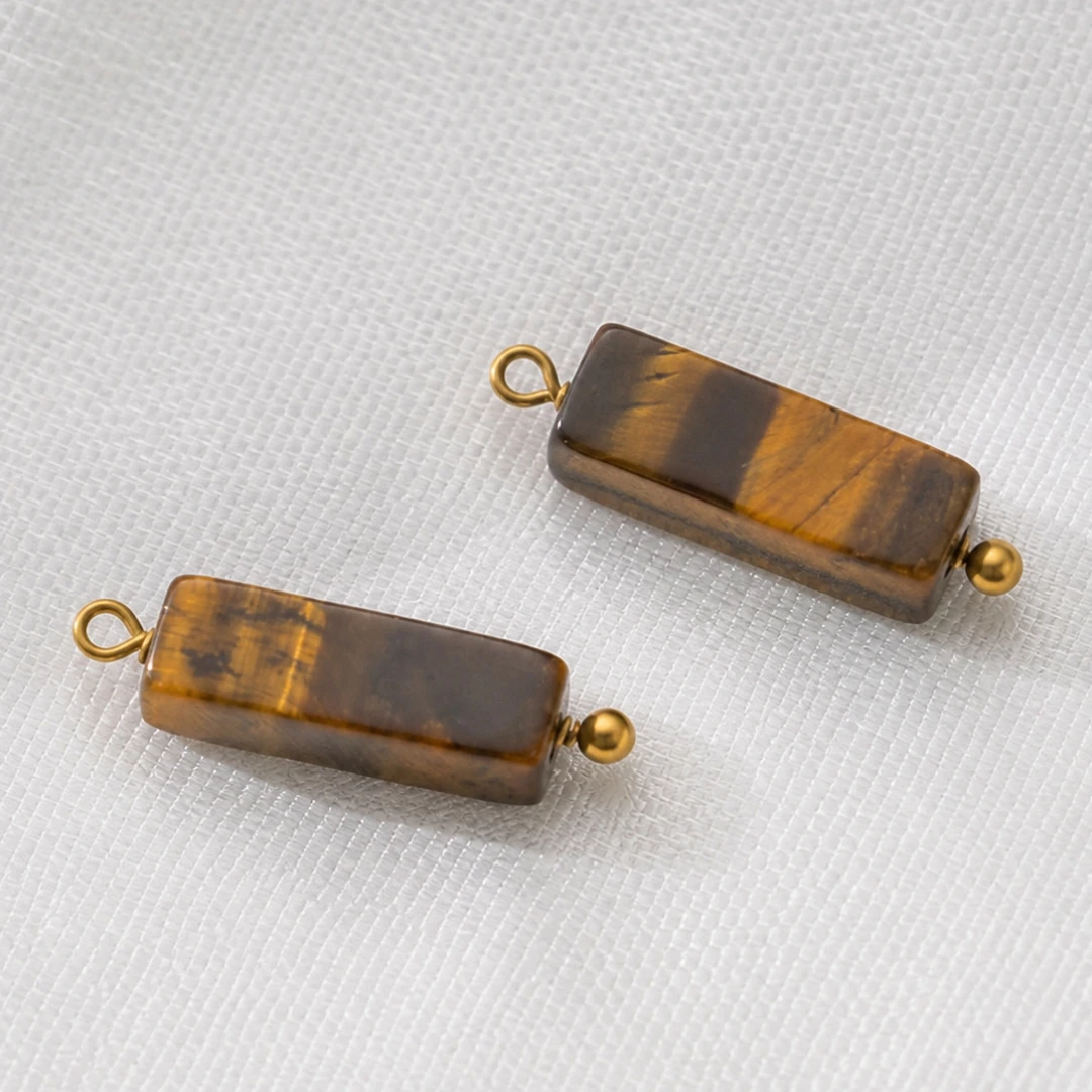 5 Stück Edelstahl-Amethyst-Anhänger, Edelstein-Chakra-Kristalle mit Öse für DIY-Halsketten, Ohrringe, Armbänder und Schlüsselanhänger – Detail 6