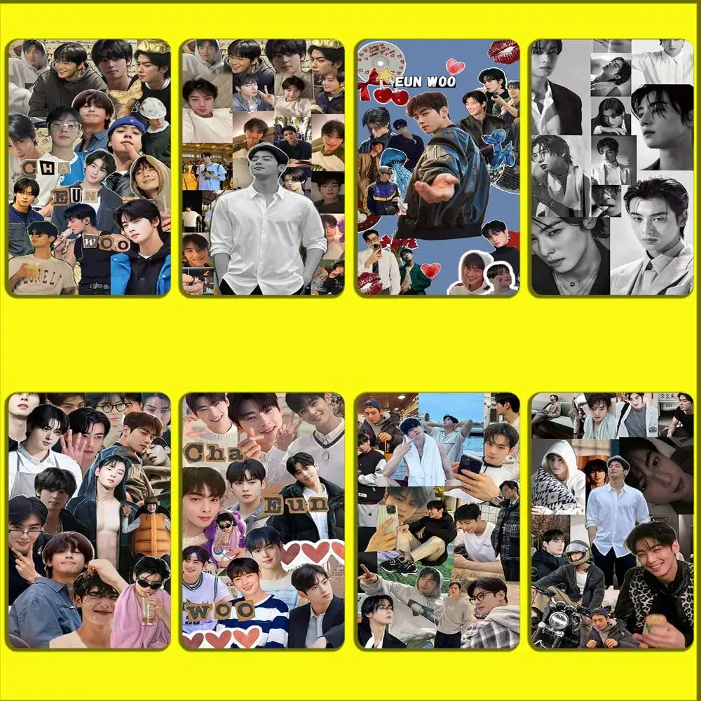 

Singer C-Cha Eun Woo Card Stickers For Debit Bank Credit Cards Metro Bus Pass Sticker Decoration Cover Skin