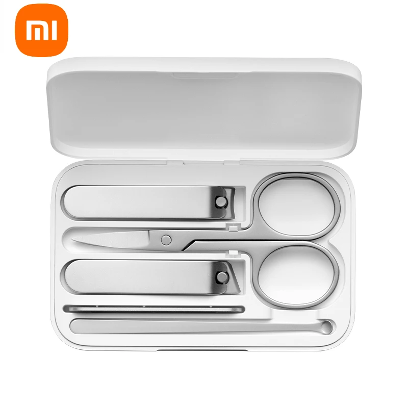 

XIAOMI Mi Nail Clipper Five Piece Sets with Storage Box Xaomi Nail Cutter Knife Professional Xiomi Beauty Tool Stainless Steel