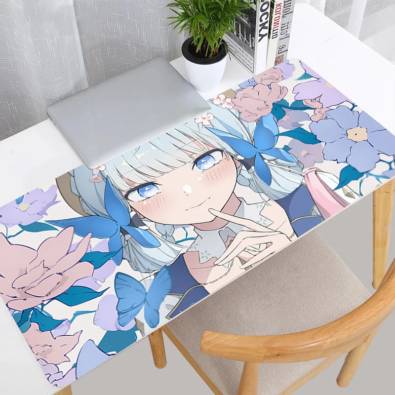 Genshin Impact Kamisato Ayaka Mouse Pad Laptop Kawaii Keyboard Pad Gaming Mousepad PC Accessories XXL Desk Mat Anime Girl Carpet