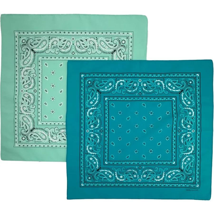 باندانا قطنية متعددة الاستخدامات مقاس 22 بوصة للرجال والنساء: مثالية للمغامرات الخارجية وتصفيف الأزياء والأنشطة الرياضية المتاحة