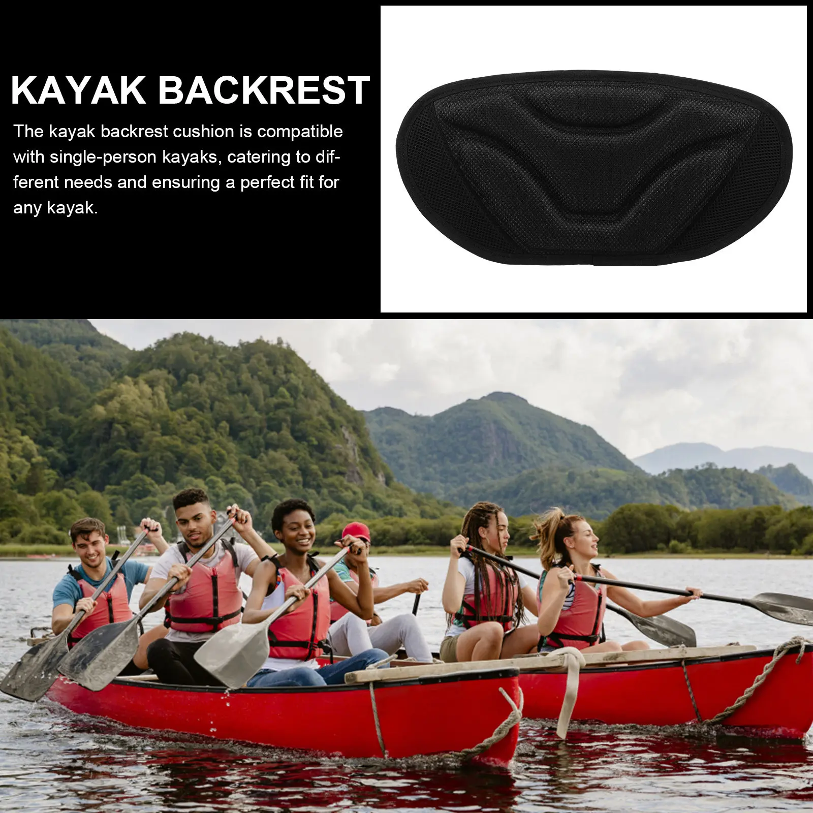 

Eva Cotton Outdoor Kayak Backrest Pad Comfortable Wear-Resistant Cushion Ergonomic Back Support Mat Suitable for Single Kayak