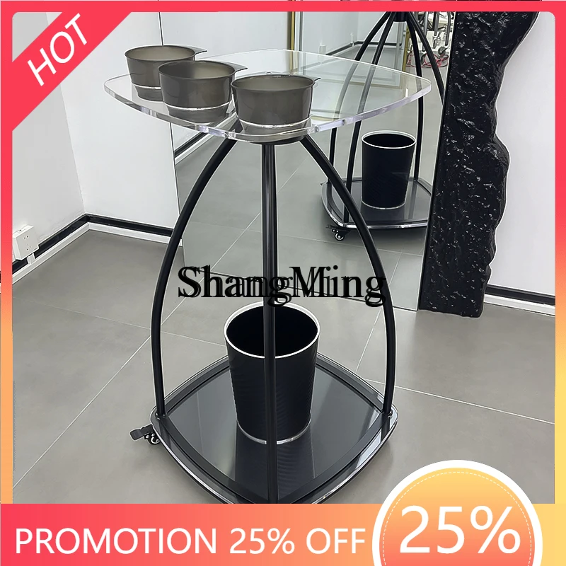 

SM perm and dyeing barber shop beauty salon cart stainless steel storage rack tool trolley home decoration accessories