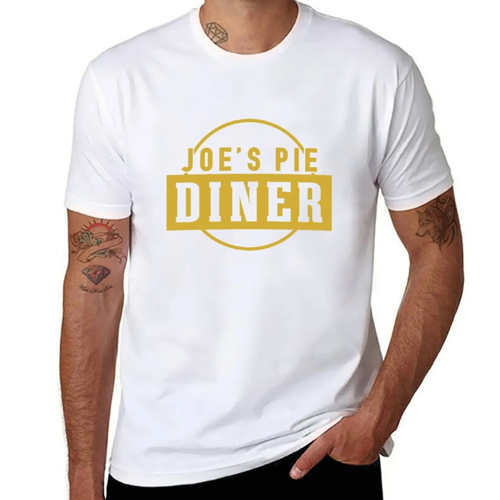 

Joe's Pie Diner Gold on Green - Waitress the Musical - Broadway, West End T-Shirt funny t shirts cotton T-Shirt