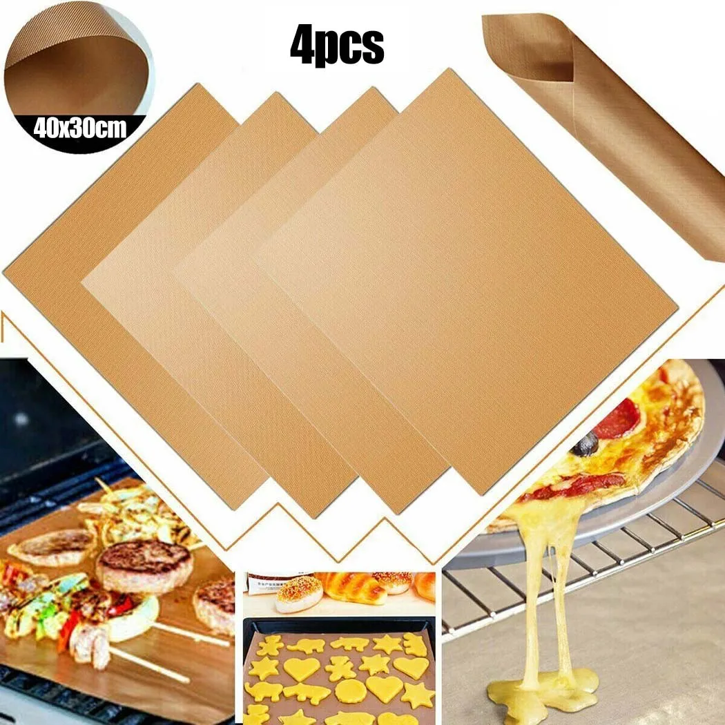 4*Grill Mats 40 X 30 Cm Reusable Non-Stick Bakeware Mat Grill Macaron Baking Paper Sheet In Stock Drop Shipping
