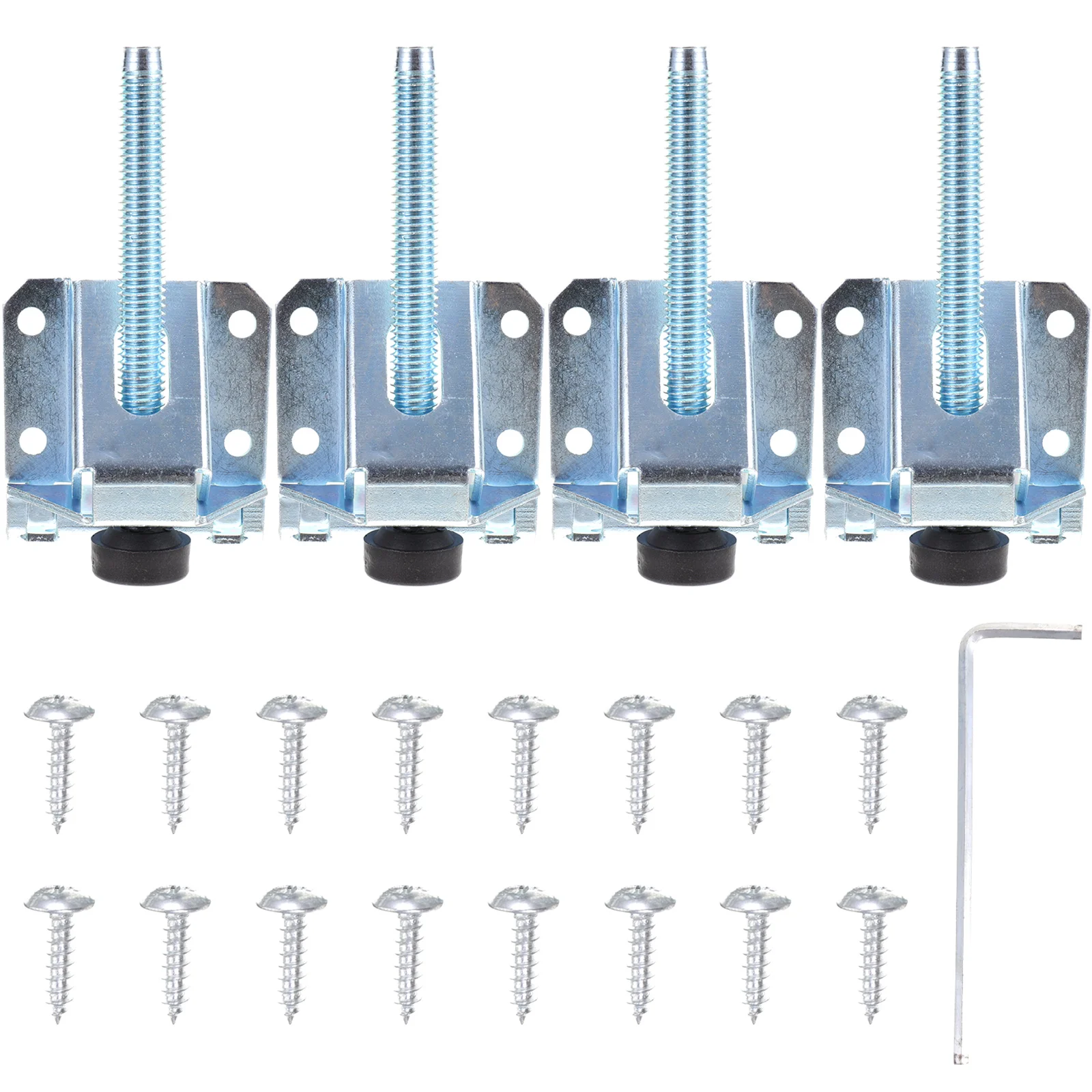 

4pcs Adjustable Furniture Feet Cold Rolled Steel Leveling Feet 6 Inch Durable Stable Design Heavy Duty Furniture Legs