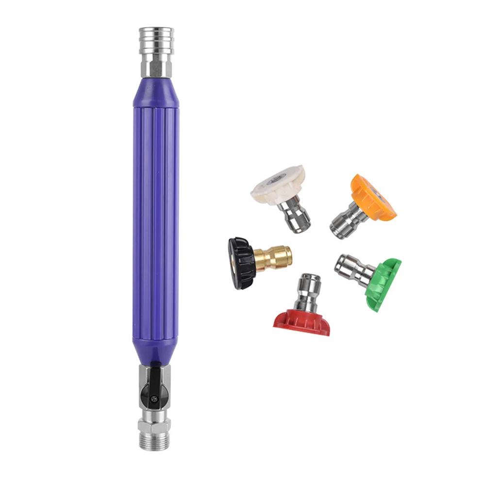 Five Color Nozzle High Pressure Washer Spray Pistol with Stainless Steel Quick Connect for Car and Outdoor Cleaning