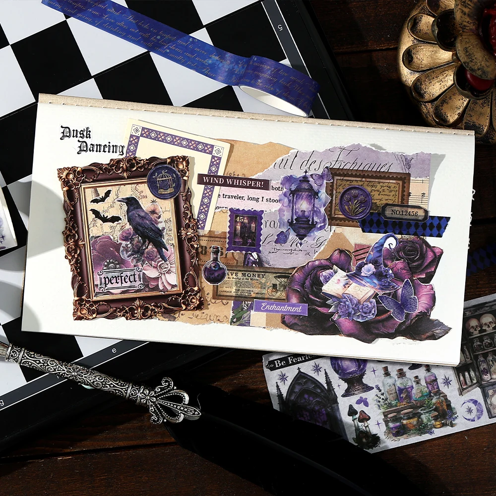 Card Lover 20 Roll [Castle Letter Series] Handmade Tent Decoration Base Pull Type Paper Box Masking Tape Material Scrapbook Kit