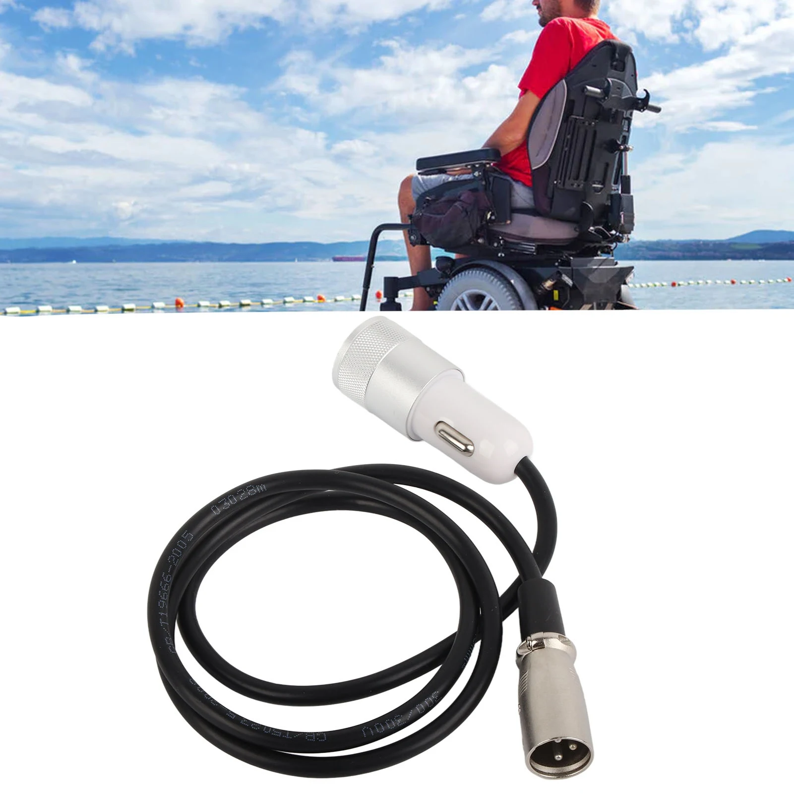 Universal One for Two USB Electric Wheelchair Fast Charger Fast Charging Mobility Scooter Charger for Small Car for Outdoor Home