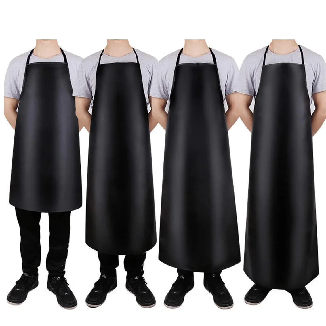 

PU Leather Heavy Duty Waterproof Apron for Dishwashing 40 Inch Work PU Leather Dishwasher for Men Cleaning Apron Lig