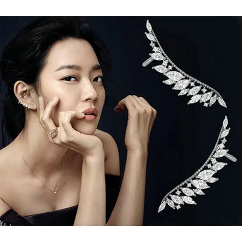 Internet Celebrity Small Accessories Korean Version 925 Silver Needle Fashionable Temperament Sweet And Simple Earrings Wings Ea