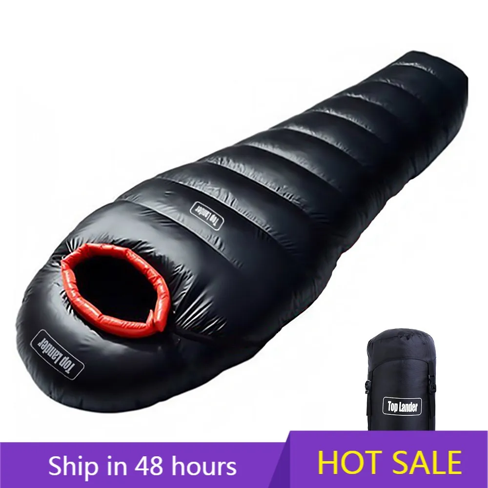 

YTYIN Outdoor Lightweight Mummy Sleeping Bag Winter Thermal Down Sleeping Sack Compact for Backpacking Camping Hiking