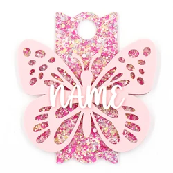 Personalzied Butterfly Nameplate For 40oz Acrylic Stanley Tumbler Topper Custom Name Glitter Lid Toppers Cup Accessories Tag