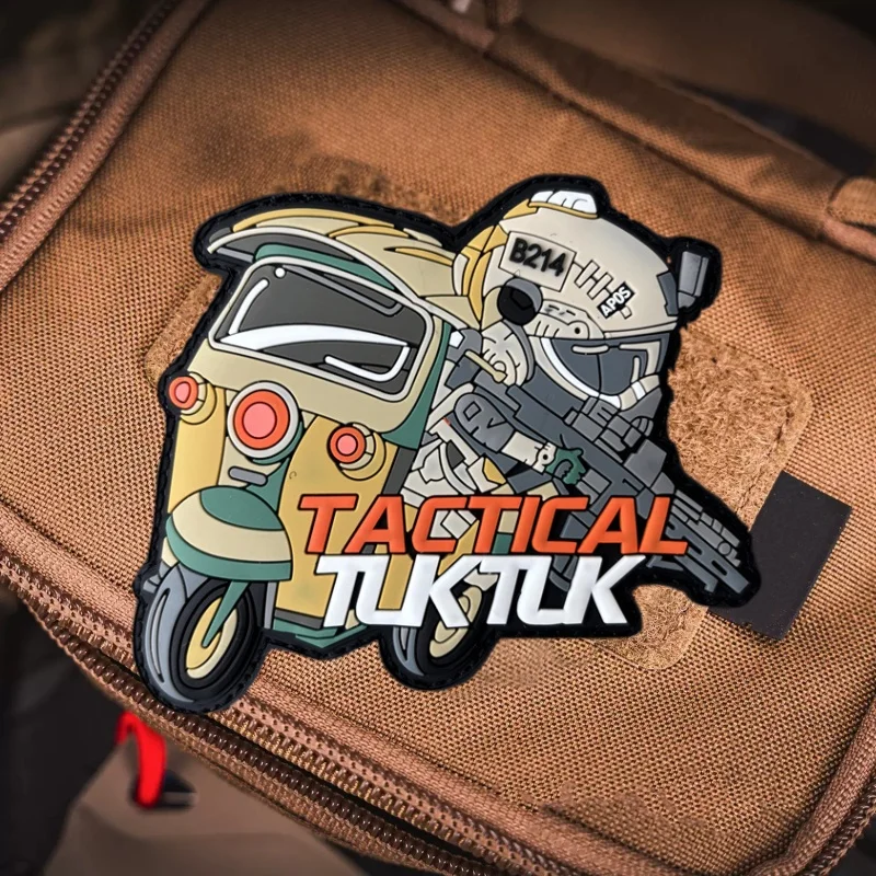 

Tuktuk PVC Patch on Clothes Morale Badge Hook Loop Tactical Military Patches Backpack Sticker Army Armband