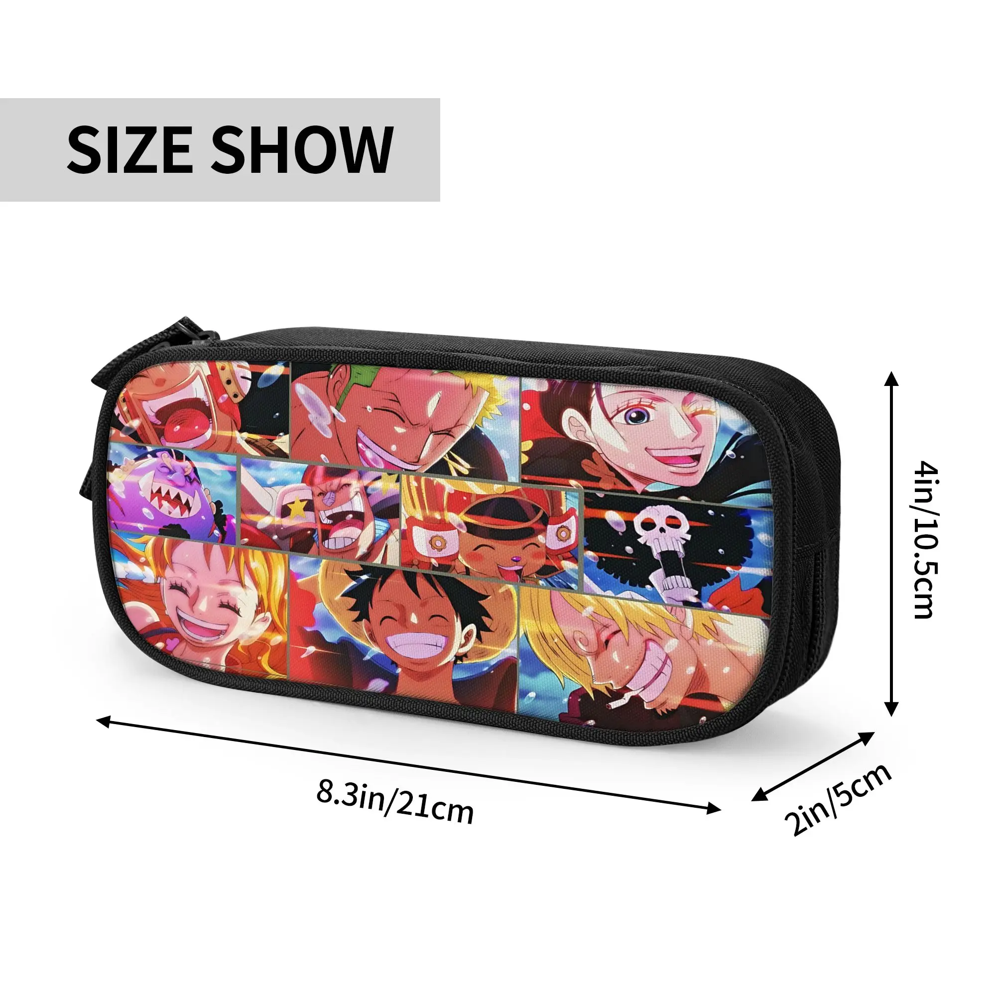 Custom Anime One piece Theme Large Capacity Bags for Child  School Pencil Bag for Boys Gilrs Kids