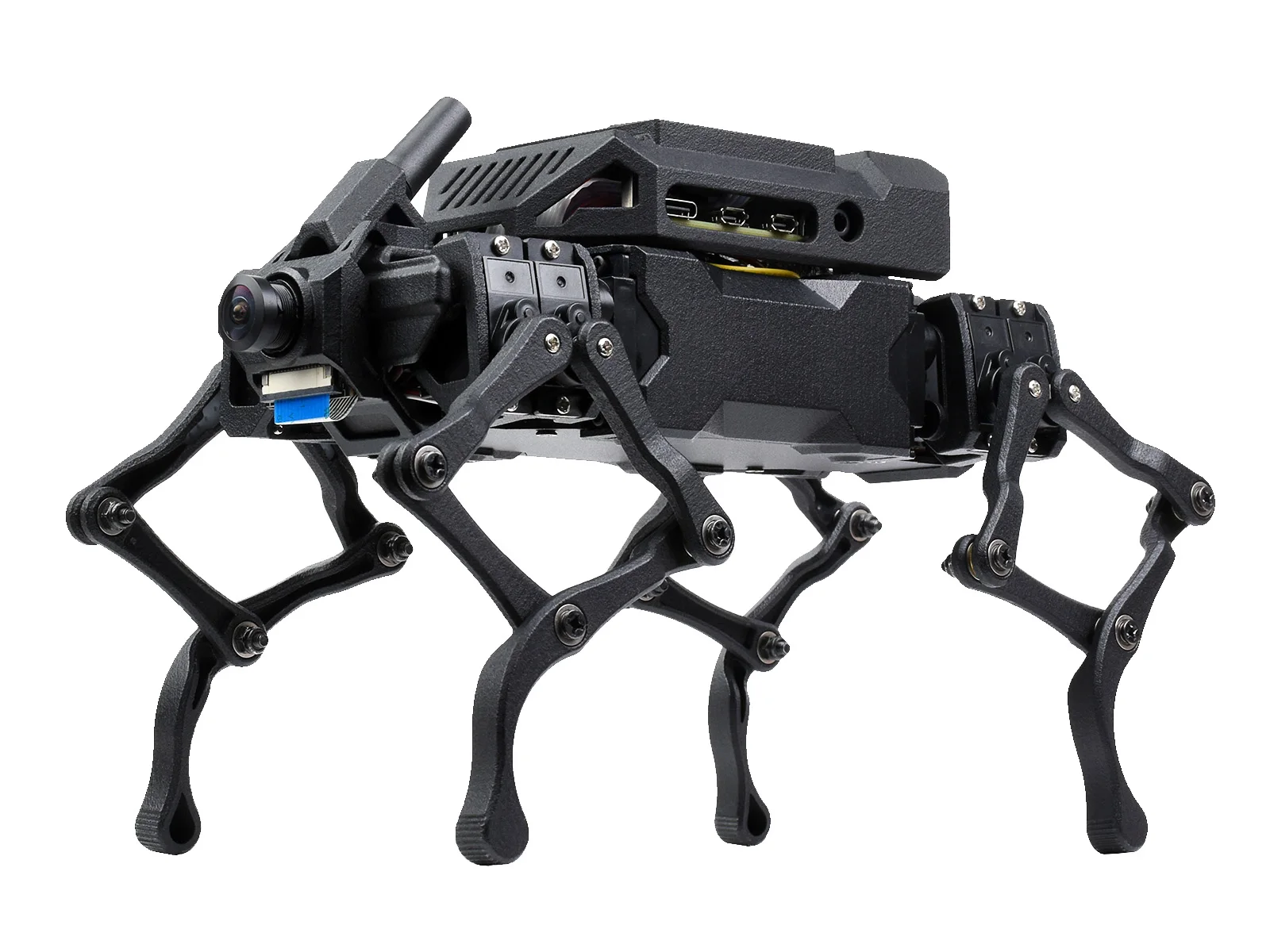 WAVEGO, 12-DOF Bionic Dog-Like Robot, Open Source for ESP32 And PI4B, Facial Recognition Motion Detection Color Tracking,