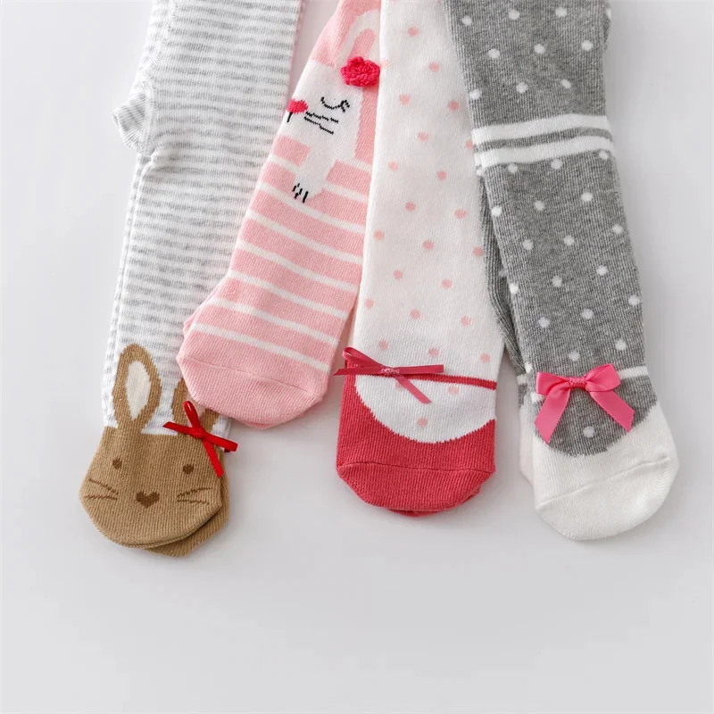 Spring Newborn Baby Girls Tights Knitted Stockings for Girls Cotton Infant Tights For Girls Casual Toddler Pantyhose 0-12Month