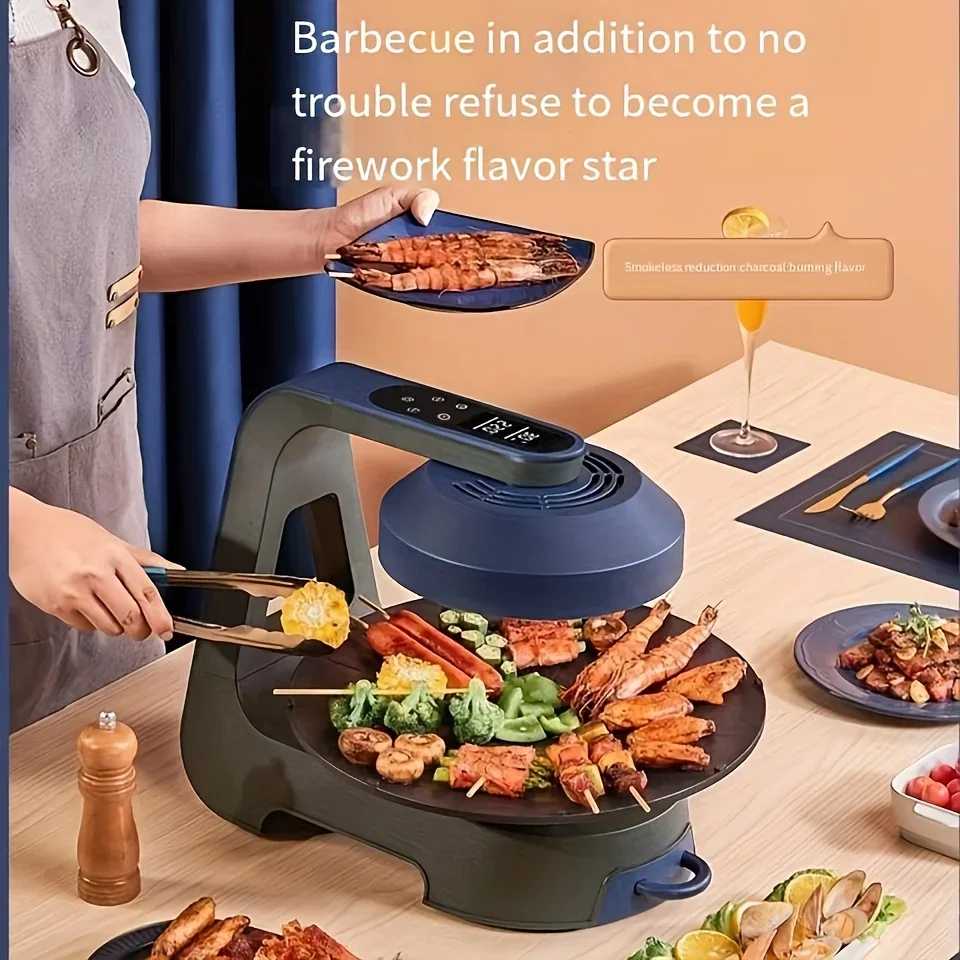 Korean Infrared Barbecue Oven Indoor Smoke-free Electric Baking Tray Automatic Rotating Electric Barbecue Oven Light Wave Oven