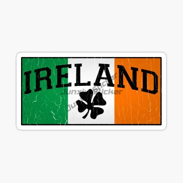 Ireland DUBLIN BELFAST letter Flag Decal Irish Coat of Arms Sticker Self Adhesive Vinyl Ireland IRL PVC Decor Car Assessoires