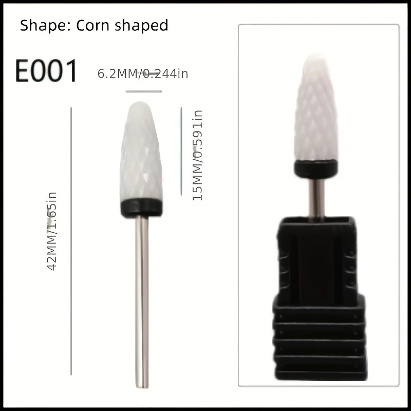 Ceramic Nail Drill Bits Set Milling Cutter for Electric Manicure Bit Flame Corn Files Pedicure Machine Polish Accesoires