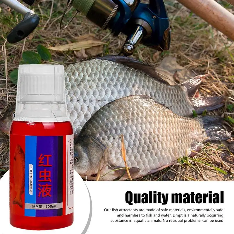 Concentrated Red Worm Liquid 100ml Fish Bait Attractant High Concentration Red Worm Fish Bait Enhancer Enhancer For Bass Tilapia