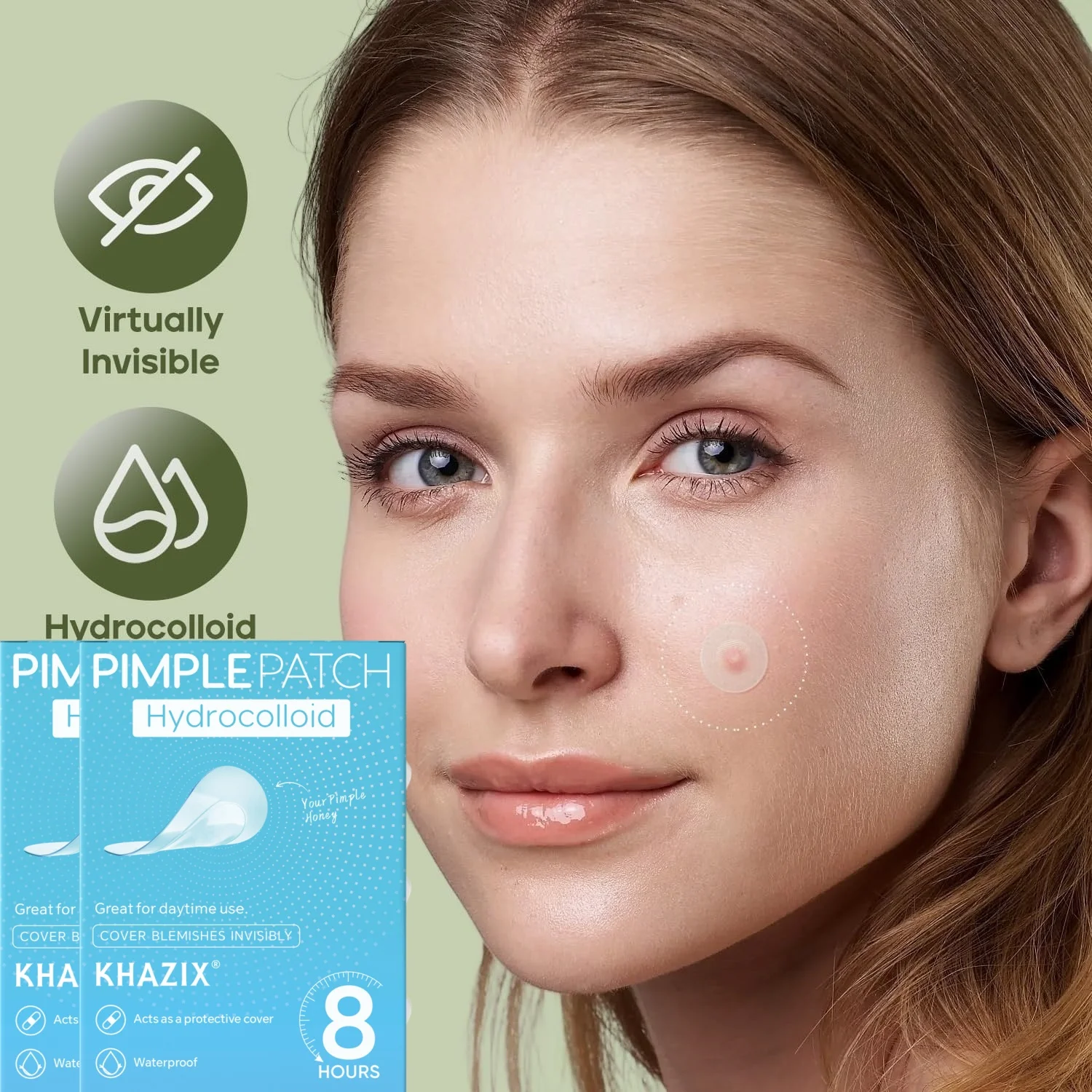 Parches para acné, pegatinas para cubrir el acné, parches hidrocoloides para el acné, pegatinas para manchas de luz para la cara y la piel, cuidado de la piel facial