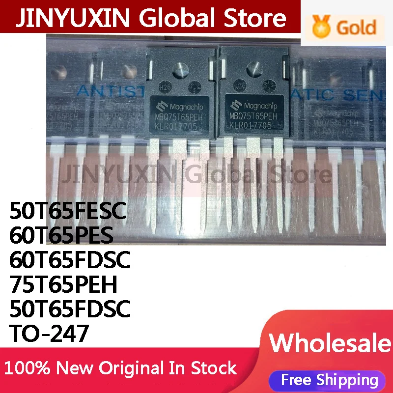 5Pcs MBQ50T65FESC 50T65FESC MBQ60T65PESTH 60T65PES MBQ60T65FDSCTH 60T65FDSC MBQ75T65PEHTH 75T65PEH MBQ50T65FDSC 50T65FDSC TO-247