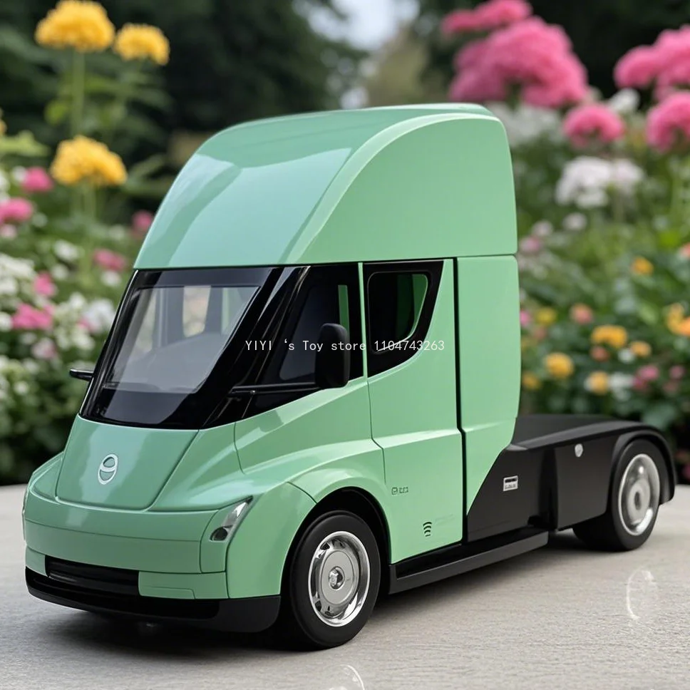 

1:32 Tesla SEMI truck Head Alloy Car Diecasts & Toy Vehicles Metal Toy Car Model Sound and light Collection Kids Toy 30