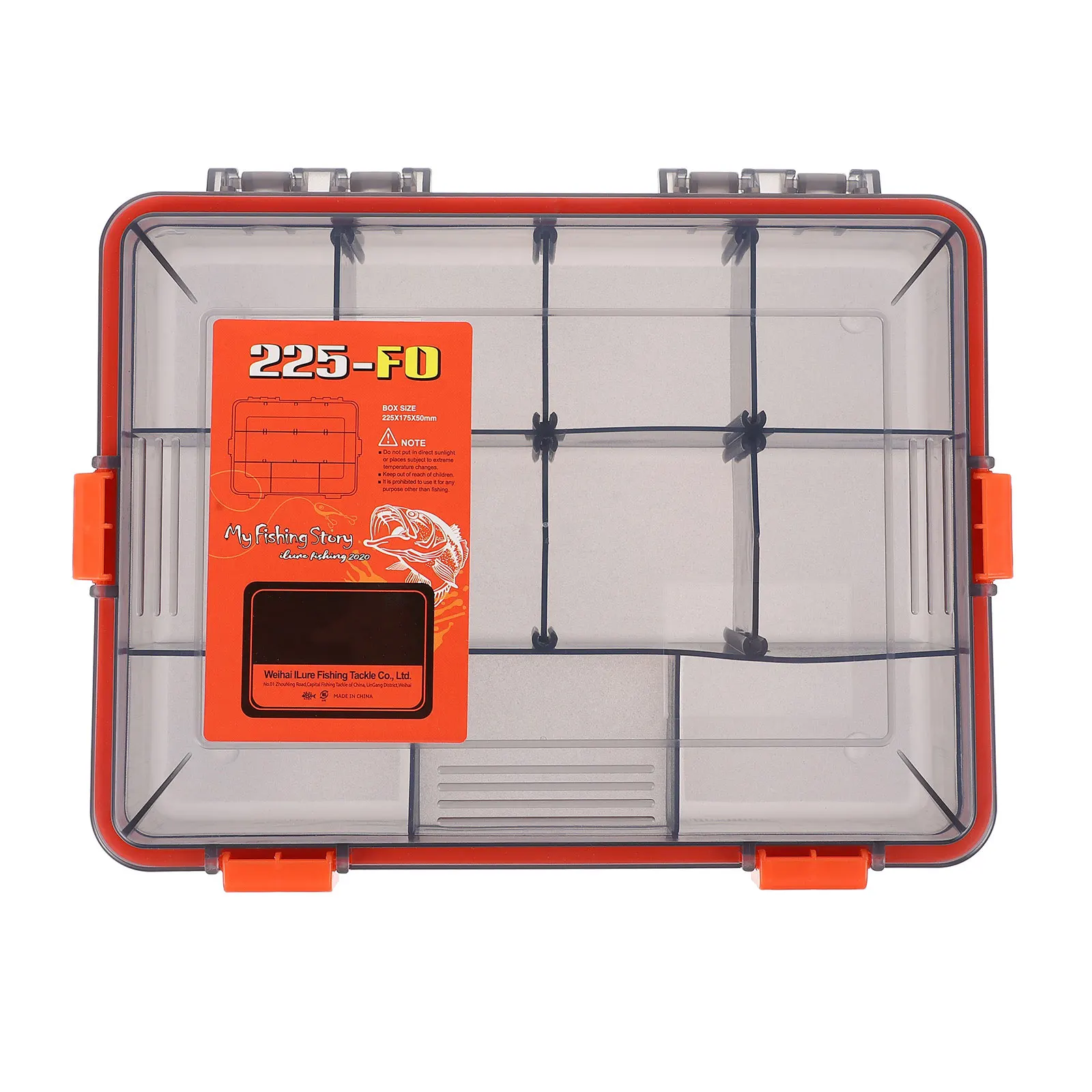 

1pc Gear Storage Box Waterproof Durable Tackle Organizer Large Capacity Multiple Grids Compact Light Fishing for Hooks