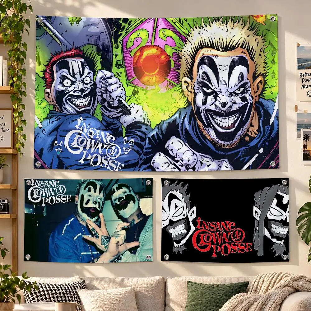 I-Insane C-Clown P-Posse-S Flags Banner For Camping Decoration Outdoor & Garage Wall Hanging Decorations