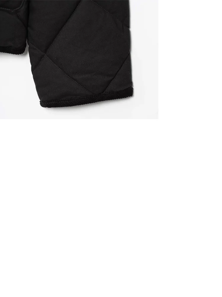 

HH женское универсальное стеганое пальто с длинными рукавами и лацканами, карманами и молнией, женское повседневное удобное зимнее теплое хлопковое пальто