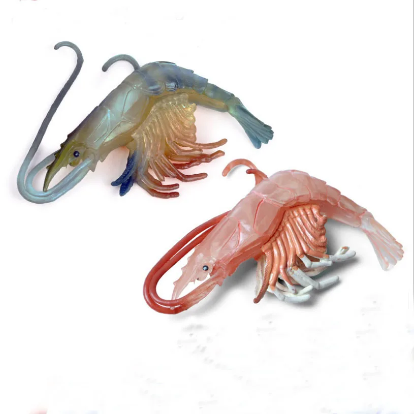 Simulation Marine Animal Models Shrimp Colorful River Prawn Children's Toy Static Decoration Hand To Do For School Teaching