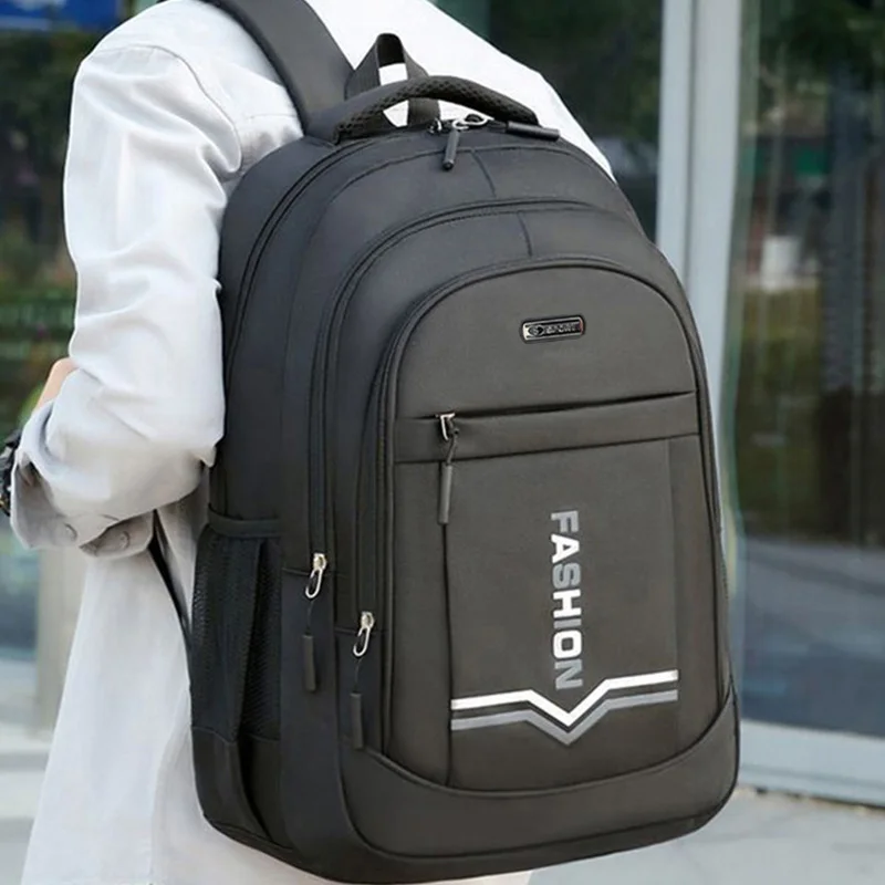 Neutral color backpack for men and women, suitable for students' travel backpack with multiple pockets