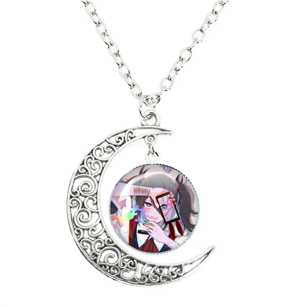 Needy Girl Overdose Game Moon Necklace Cute Ame Rain KAnge Cosplay Kawaii Pendant For Men Women Jewelry Gift Accessories