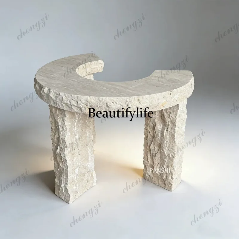 Modern simple natural travertine Nakajima Taiwan clothing flower shop display ** specific creative water table