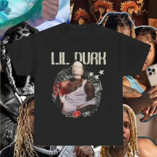 Merch T Shirt Lil Durk Oversized Heavy Cotton Tee Shirt, 100% Heavy Cotton Shirt