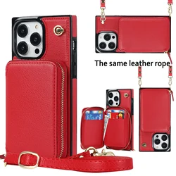 Zipper Purse Bag Card Holder Leather Flip Case For iPhone 14 15 16 Pro Max 12 13 X XS XR 7 8 Plus SE2022 Wallet RFID Stand Cover