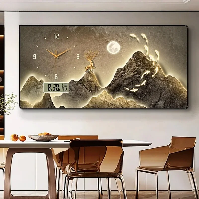 *Kawaii Design Room Wall Clock Living Room Aesthetic Luxury Digital Wall Clock Square Modern Relojes De Pared Bedroom Decoration