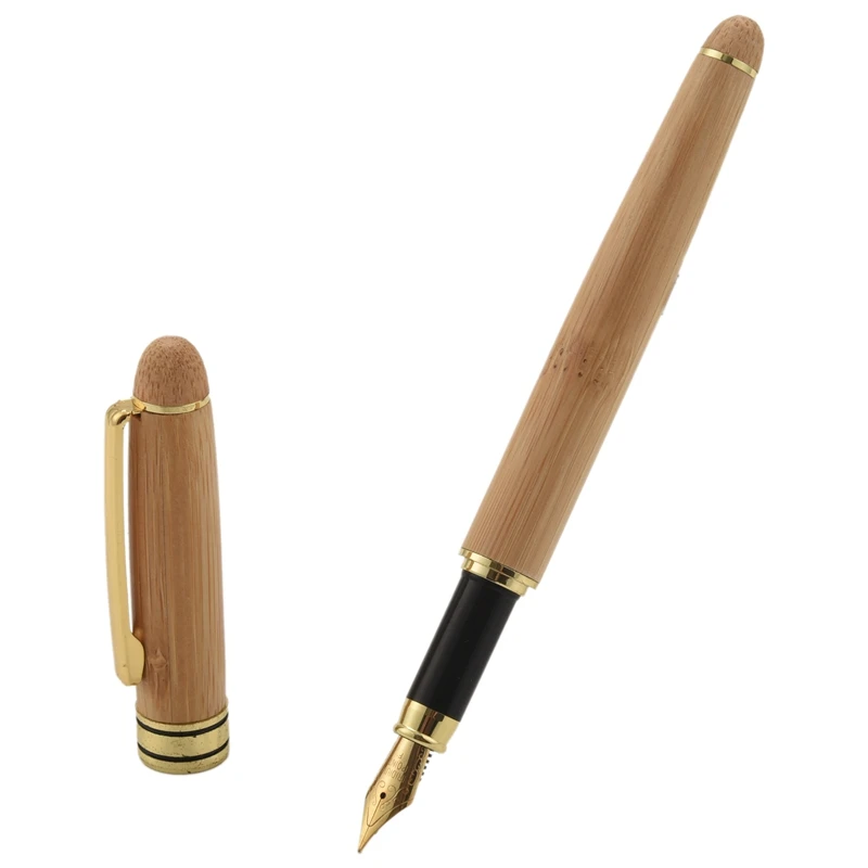 Vintage Elegant Bamboo Fountain Pen With Box For Business Gifts Luxury Brand Office Writing Pens