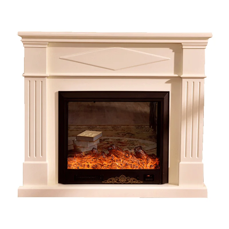 

European fireplace decorative cabinet, electric fireplace core solid wood wall decorative stove rack