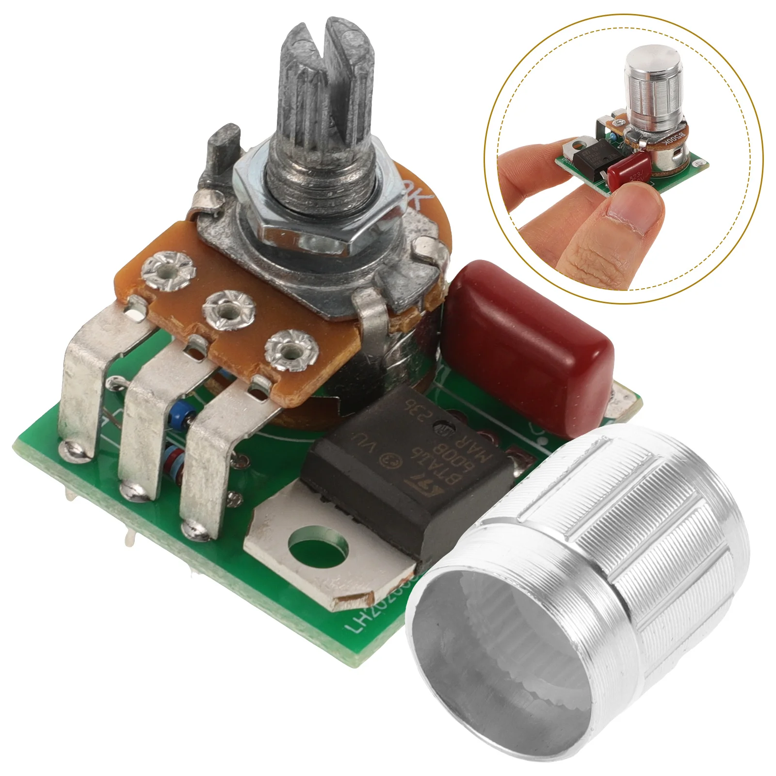 

Switch 300W 220V Silver Knob Potentiometer Adjustable Bulb Multi-use Lamp Heater Wire Regulator Reusable Sensor